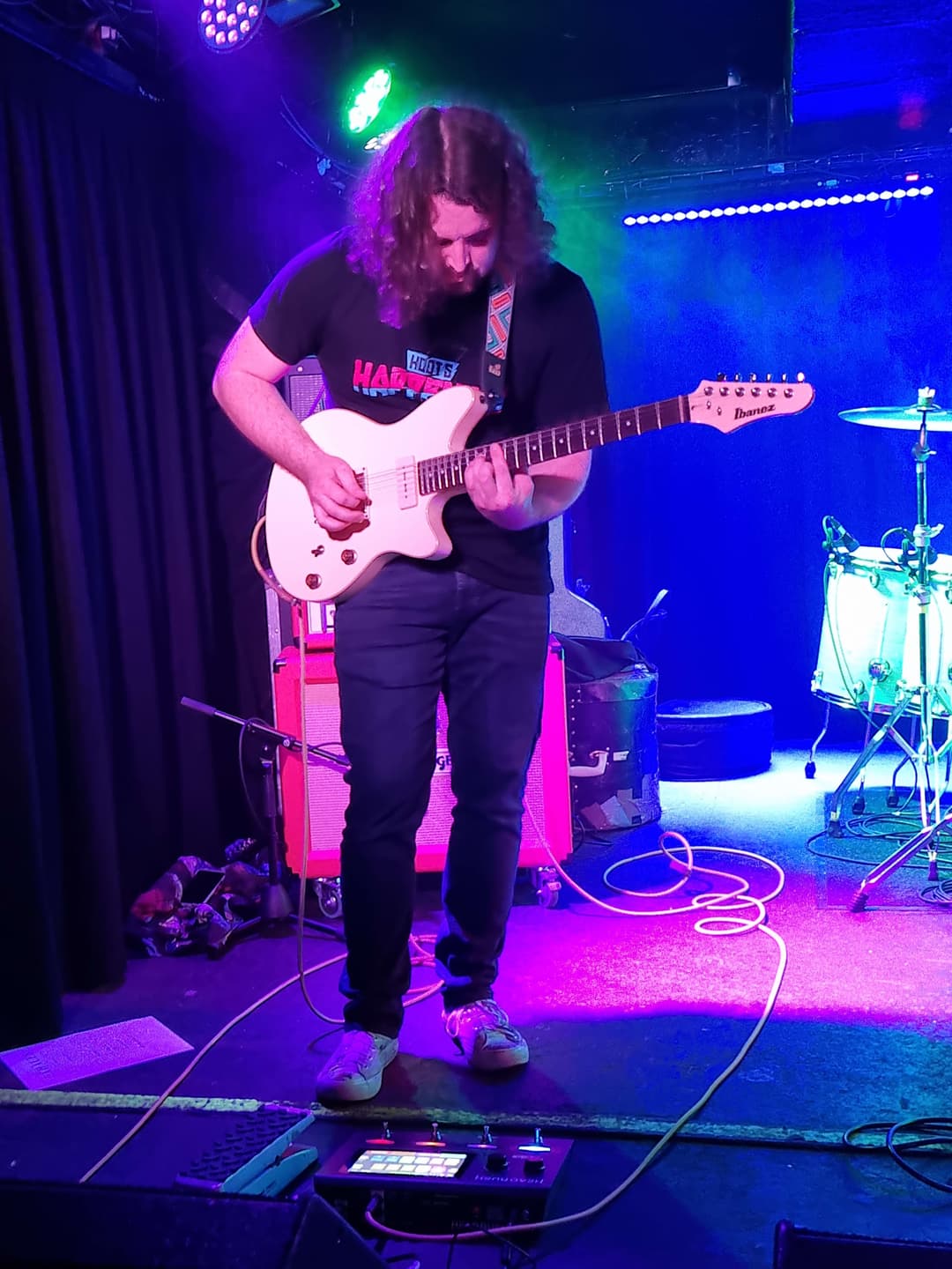 Josh the guitarist on stage