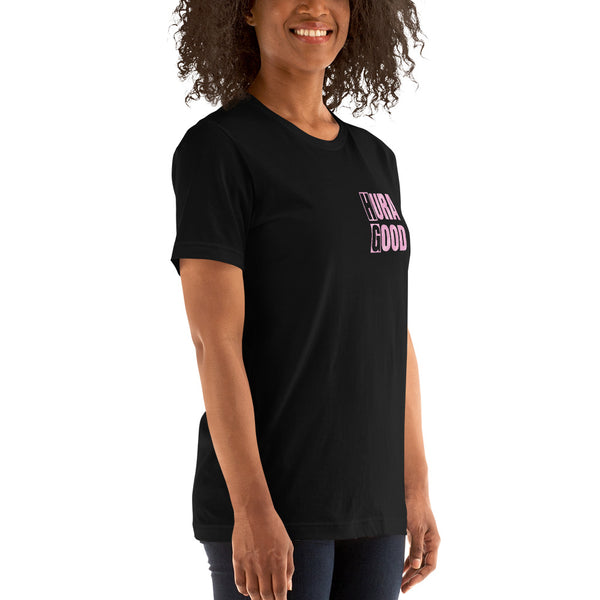 Hura Good Women's Pink Text Front and Back