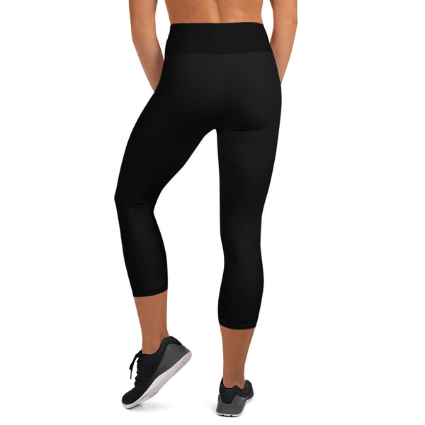 Hura Good Women's Black Leggings Logo White