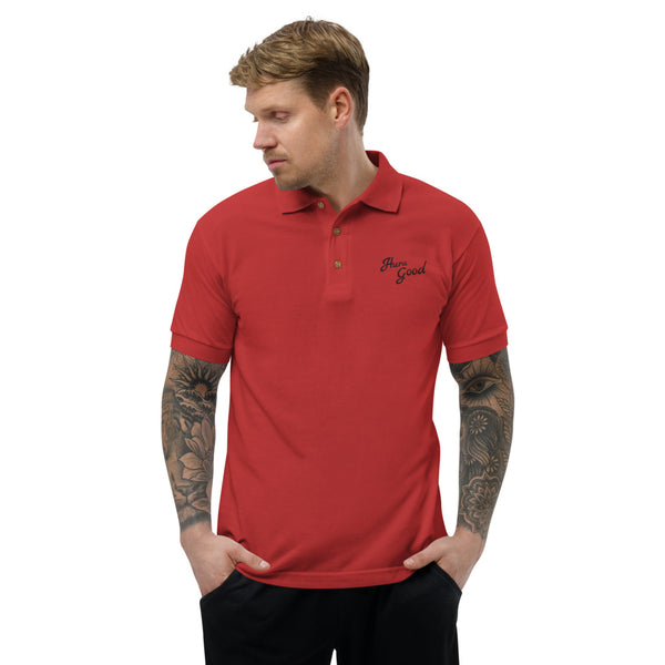 Hura Good Embroidered Logo Polo Shirt