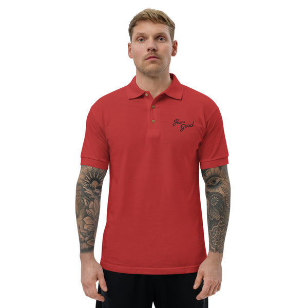 Hura Good Embroidered Logo Polo Shirt