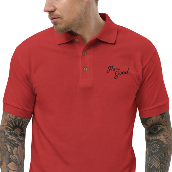 Hura Good Embroidered Logo Polo Shirt