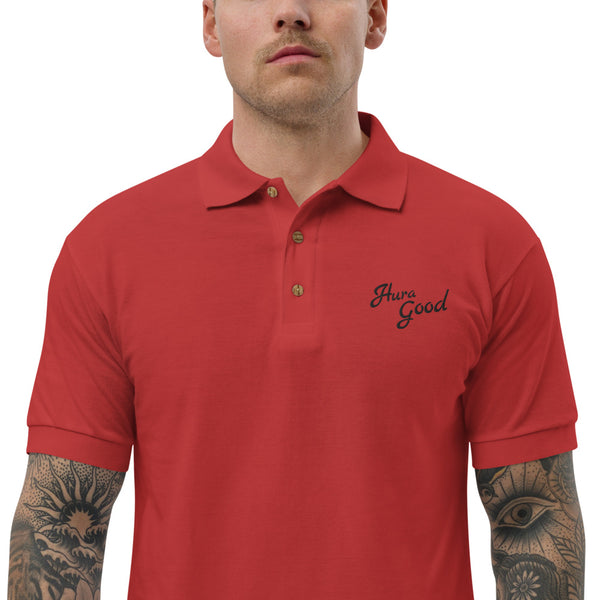 Hura Good Embroidered Logo Polo Shirt