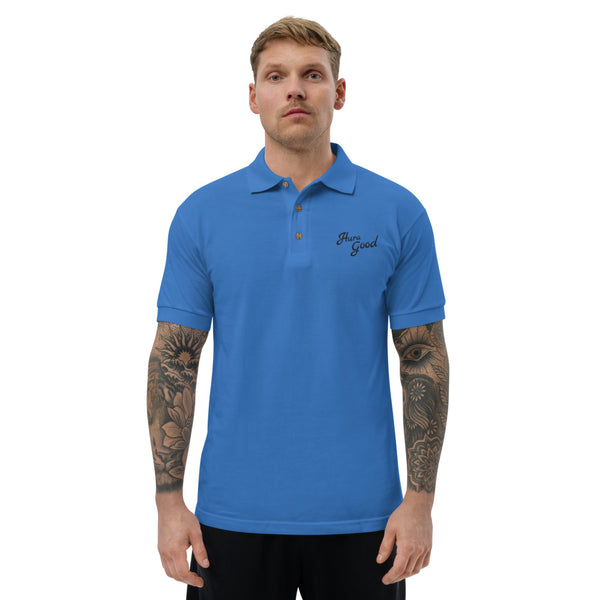 Hura Good Embroidered Logo Polo Shirt