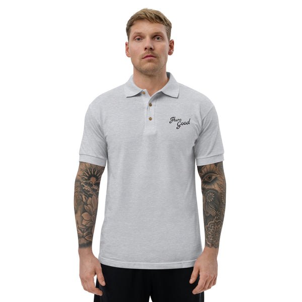 Hura Good Embroidered Logo Polo Shirt