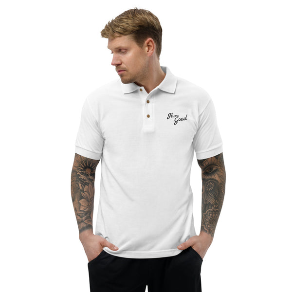 Hura Good Embroidered Logo Polo Shirt