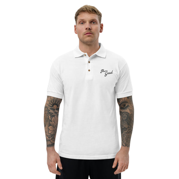 Hura Good Embroidered Logo Polo Shirt