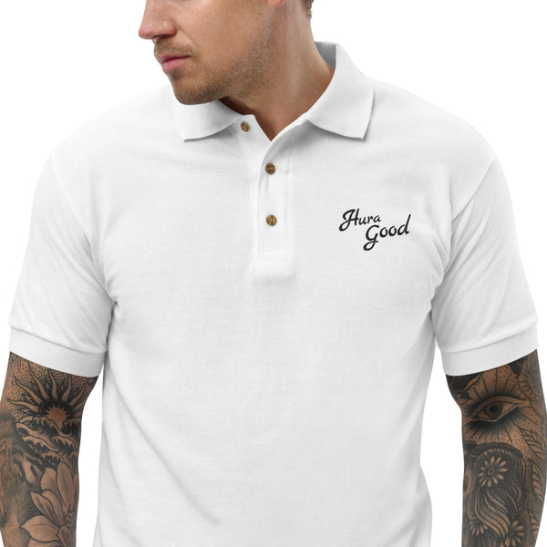 Hura Good Embroidered Logo Polo Shirt