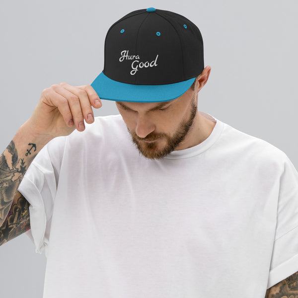 Hura Good Unisex Flat Cap Hat Logo