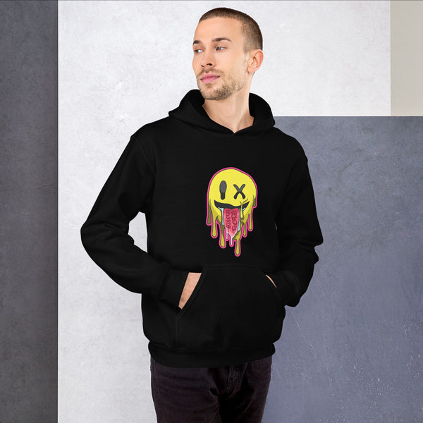 Hura Good Unisex Smiley Drip Hoodie