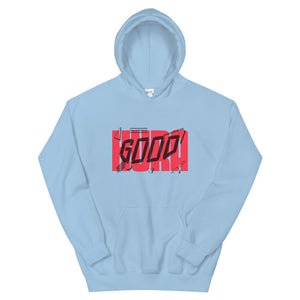 Hura Good Bold Graffiti Pullover Hoodie Unisex Streetwear Jumper 90s Style Fashion Black White Retro Urban Clothing Cozy Warm Trendy Apparel