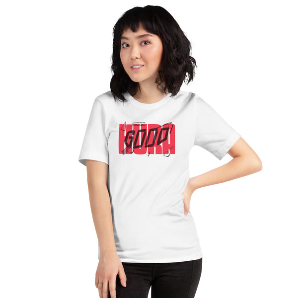 Hura Good Women's White T-Shirt Bold Red