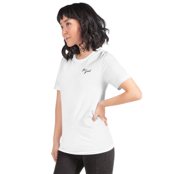 Hura Good Women's White T-Shirt Logo Black